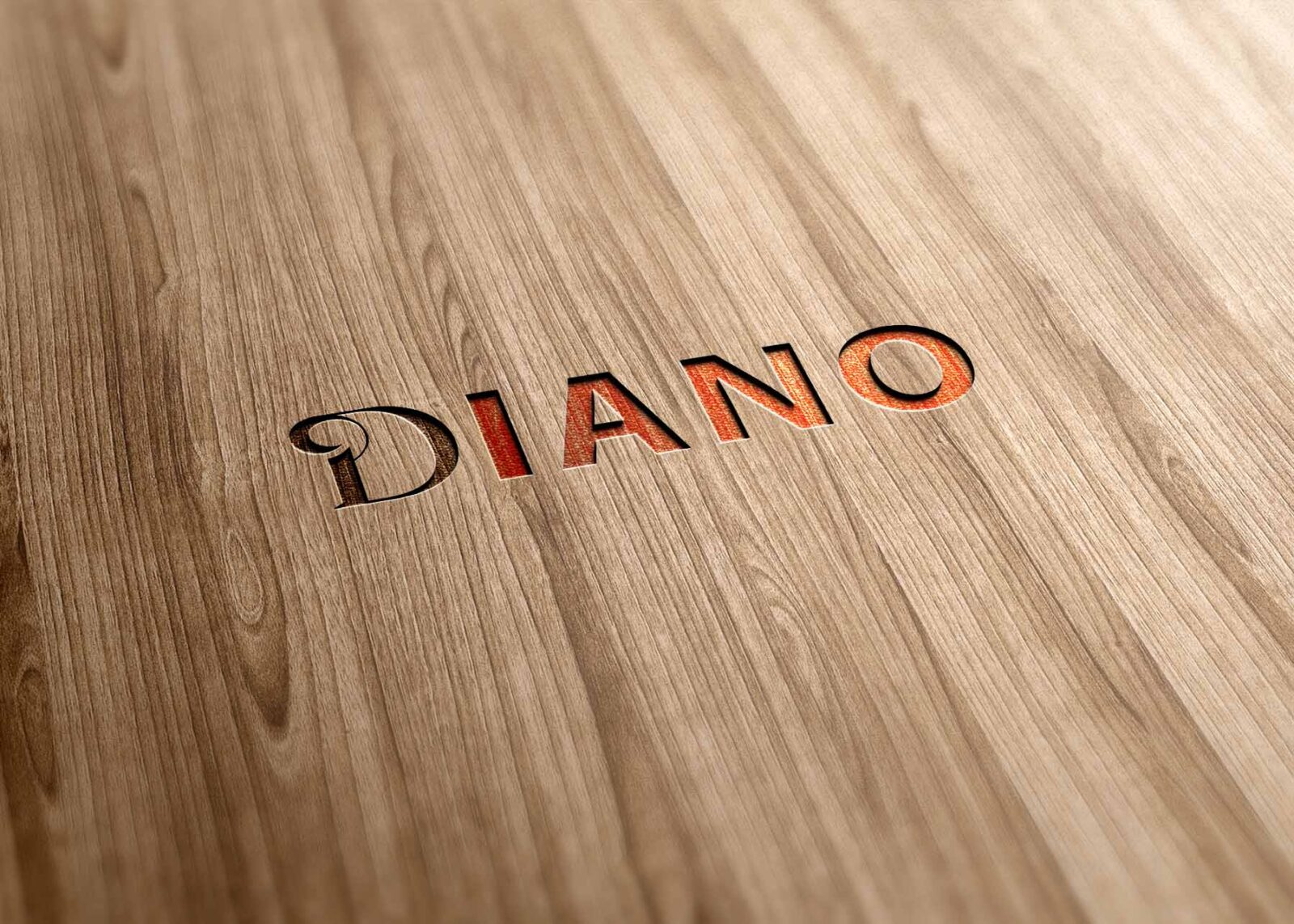 Free Wood Hard Cut Logo Mockup