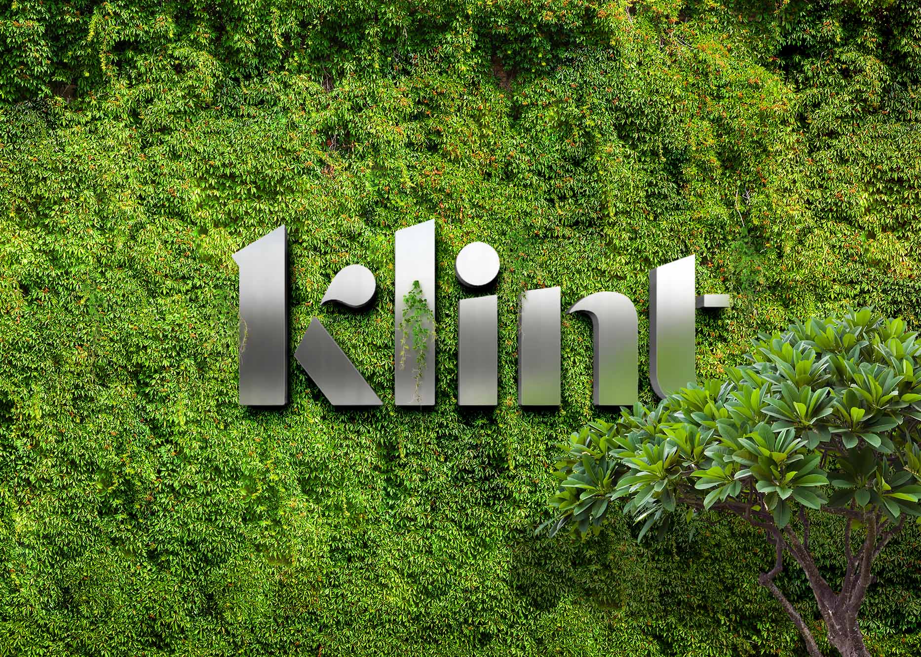 Grass 3D Logo Mockup