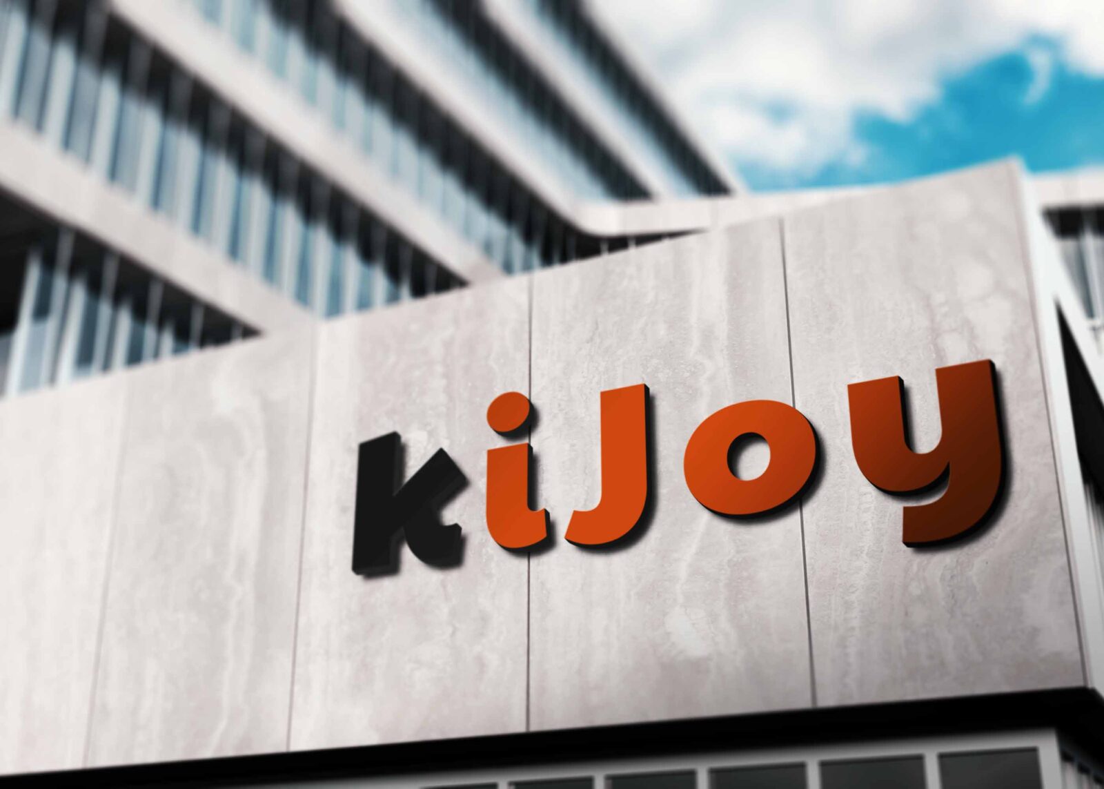 School Building 3D Logo Mockup