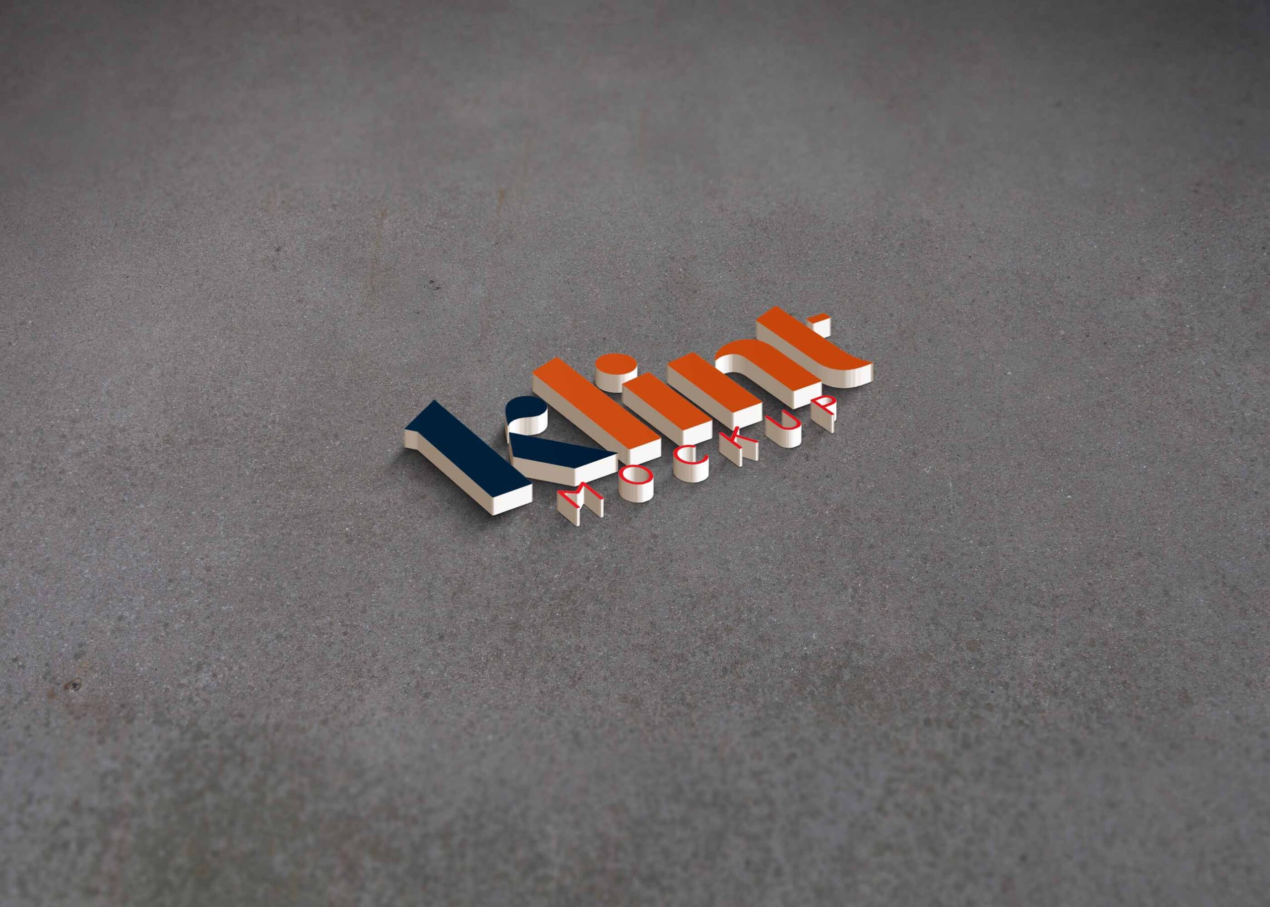 Wall Realistic 3D Logo PSD Mockup