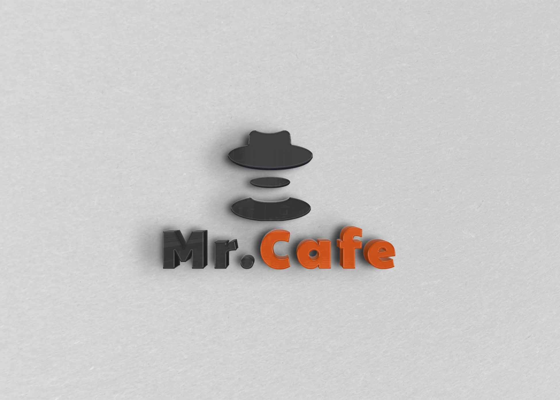 White Wall 3D Logo Mockup