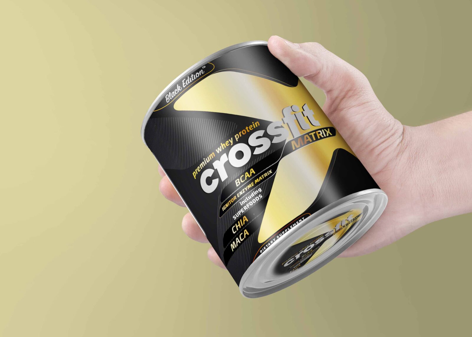 Free GYM Powder Can Mockup