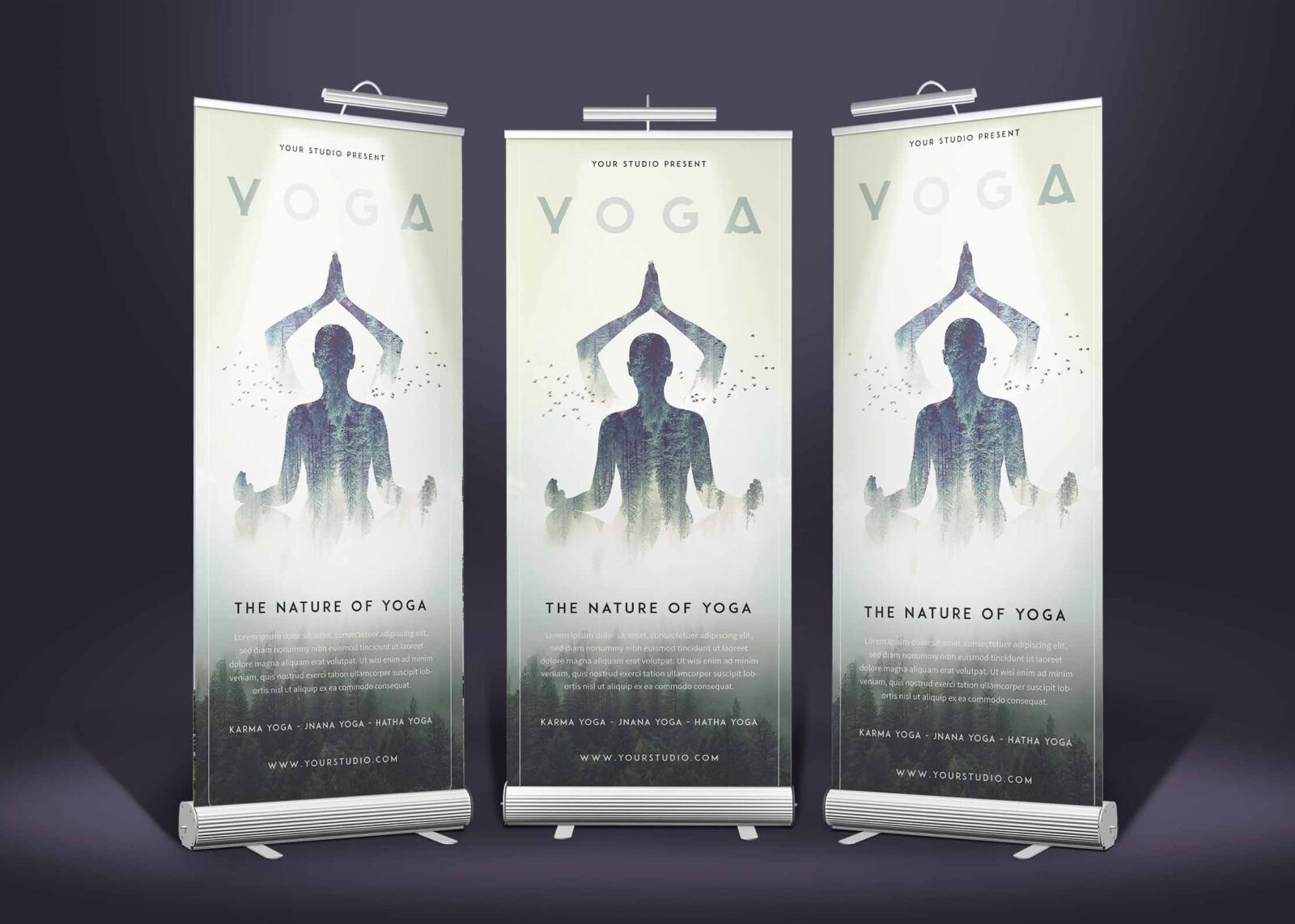 Free Rollup Banner Stand Mockup