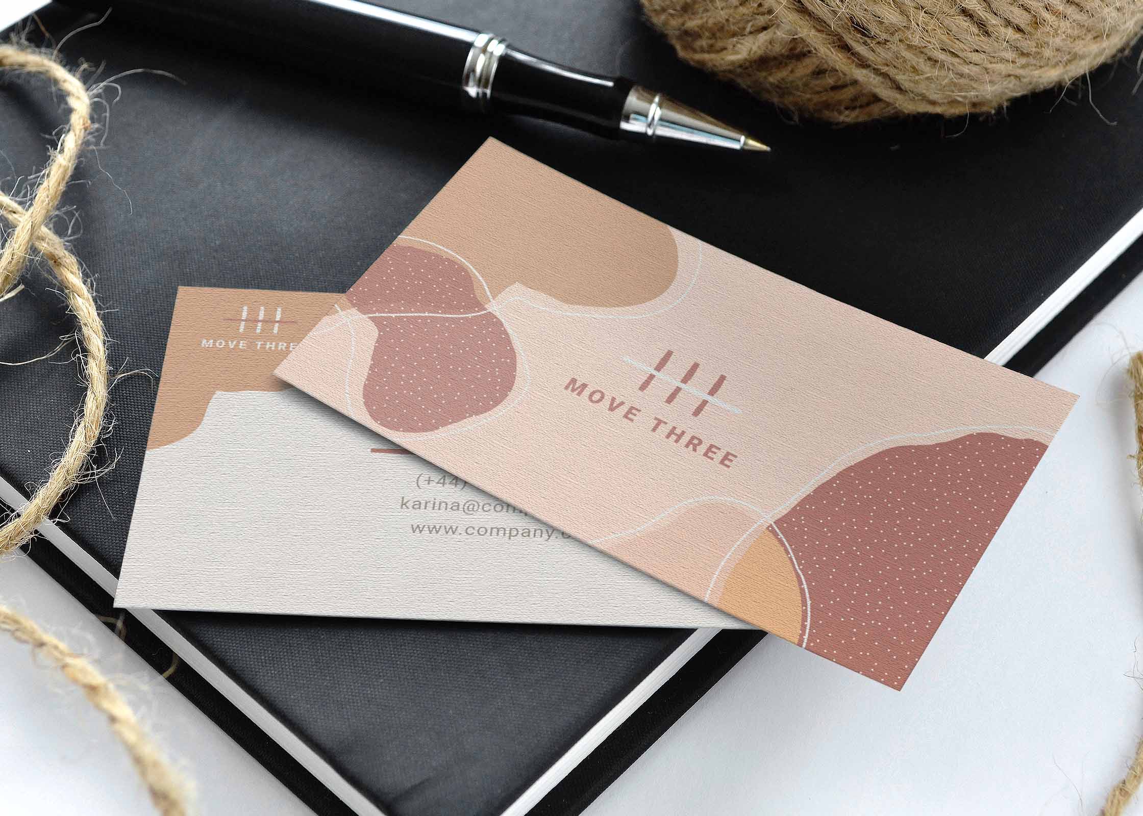 Free Single Business Card Mockup