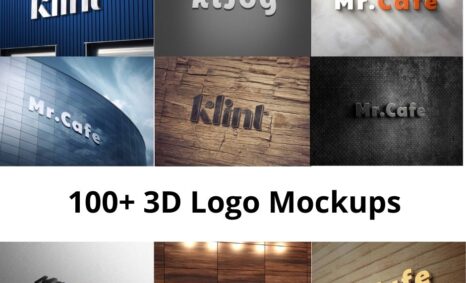 100 3d logo mockups