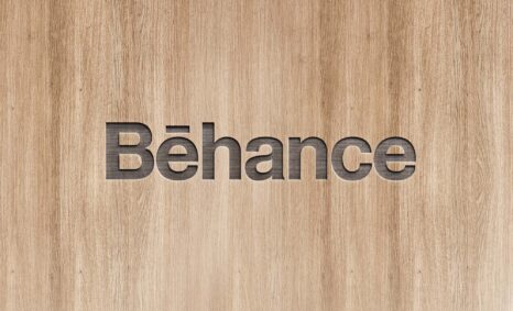 Behance Wood Cut Logo Mockup