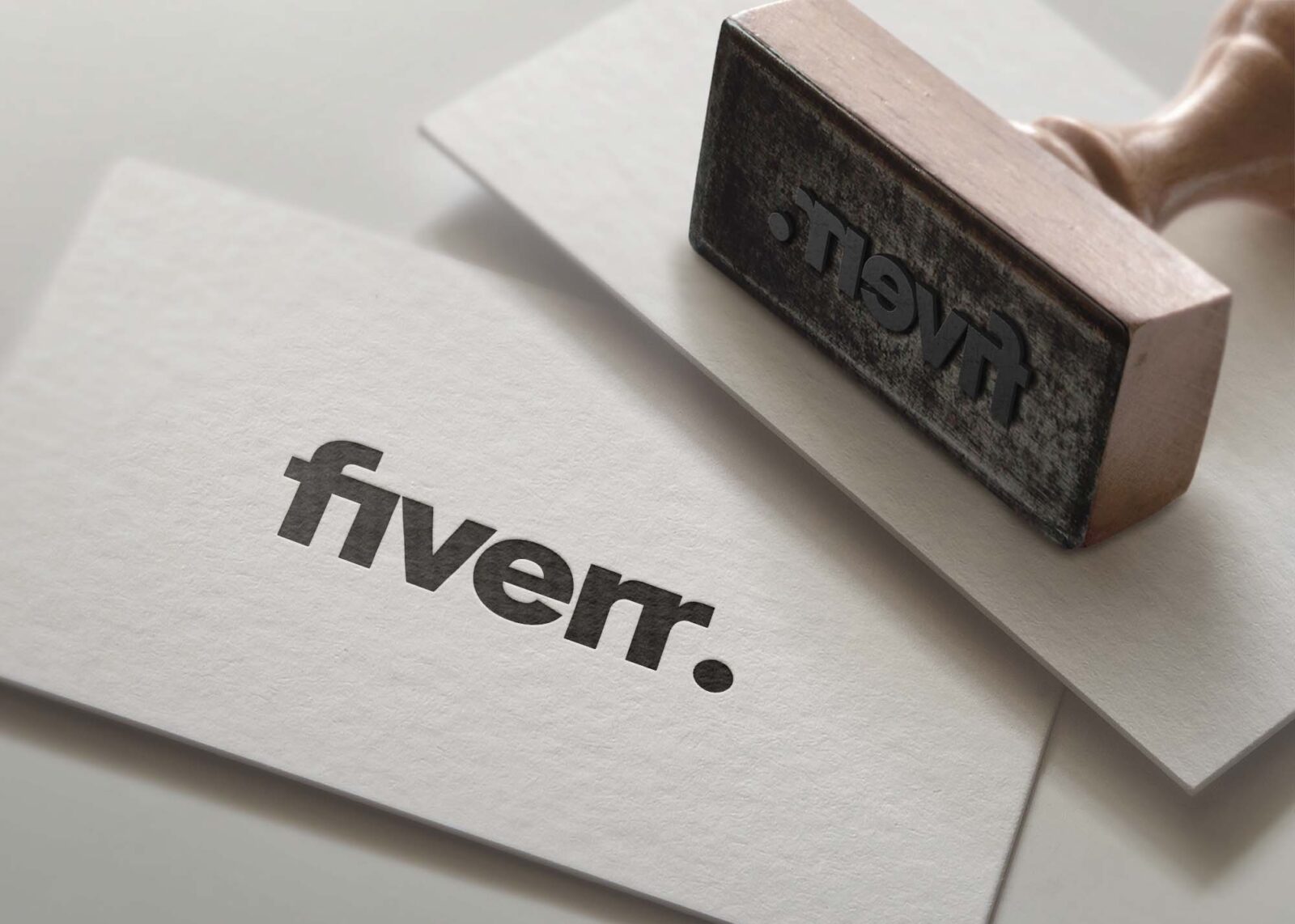 Fiverr Stamp Logo Mockup
