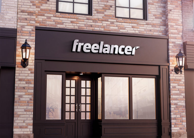 Freelancer Shop Logo Mockup