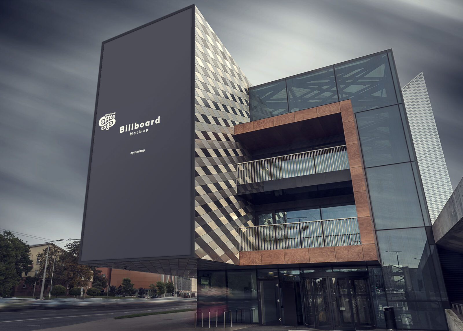 Free City Building Billboard Mockup By Eymockup
