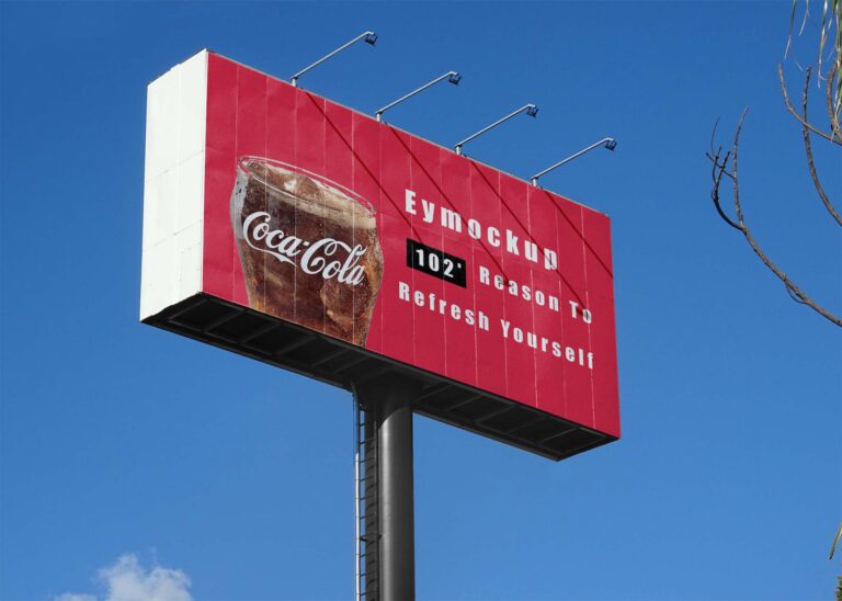 Free Cocacola Billboard Mockup