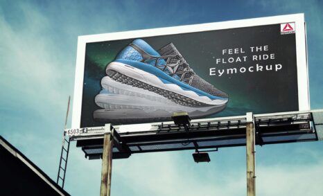 Free Float Shoes Billboard Mockup