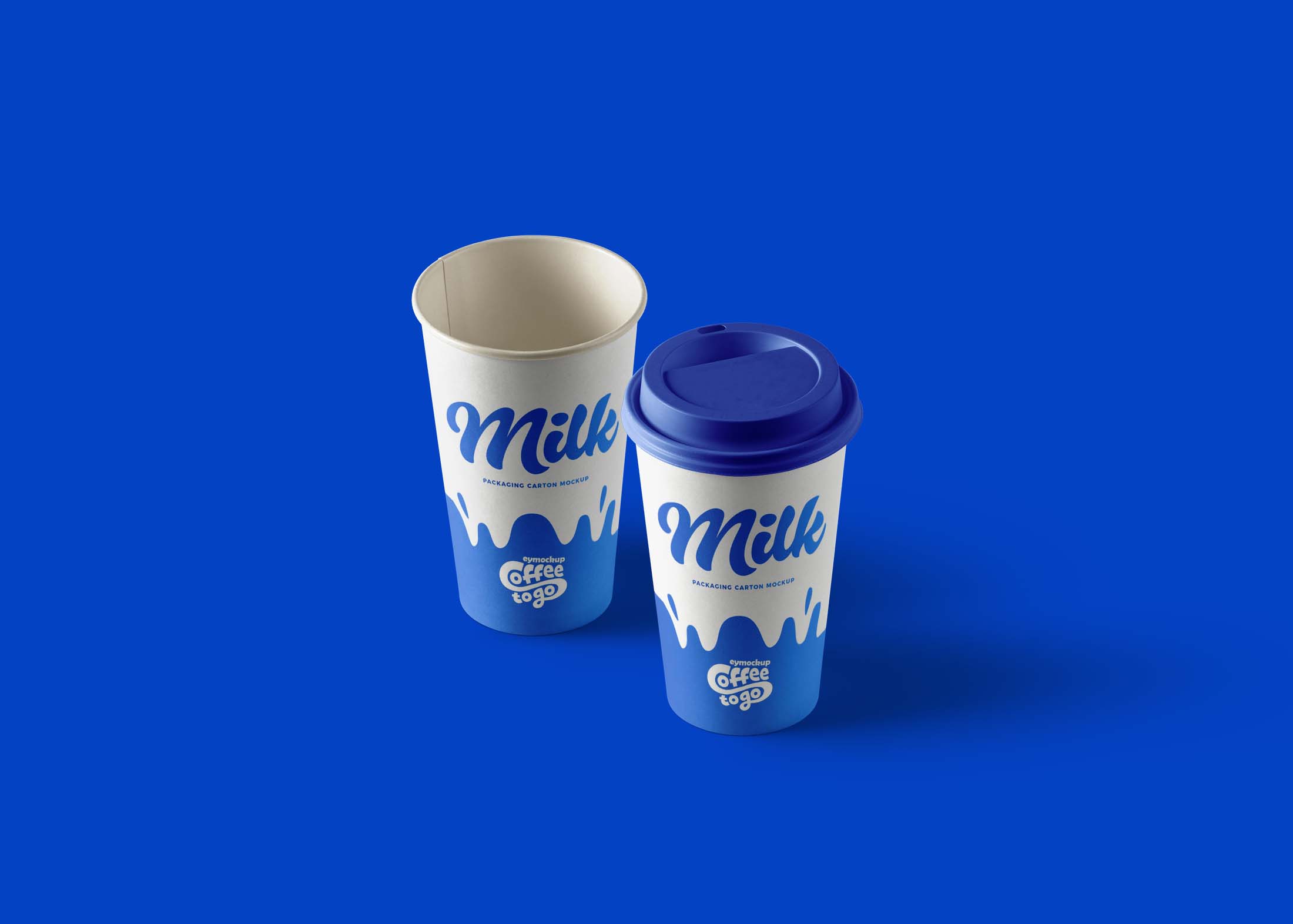 Free Hot Milk Coffee Cup Mockup