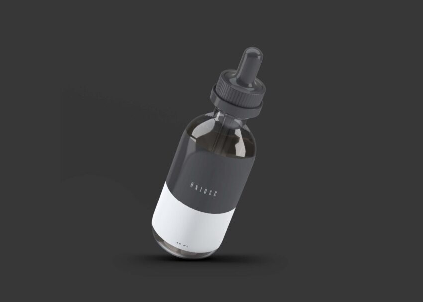 Free Clear Dropper Bottle Mockup