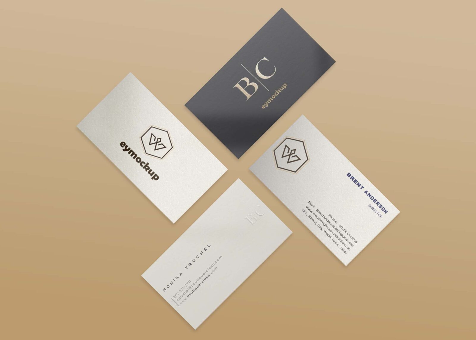 Free PSD Modern Business Card Mockup