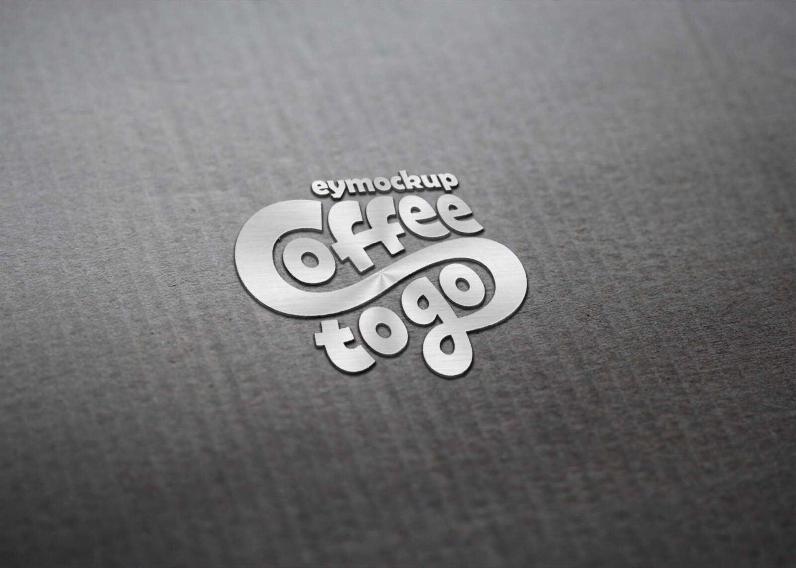 Free Paper Background Silver Logo Mockup