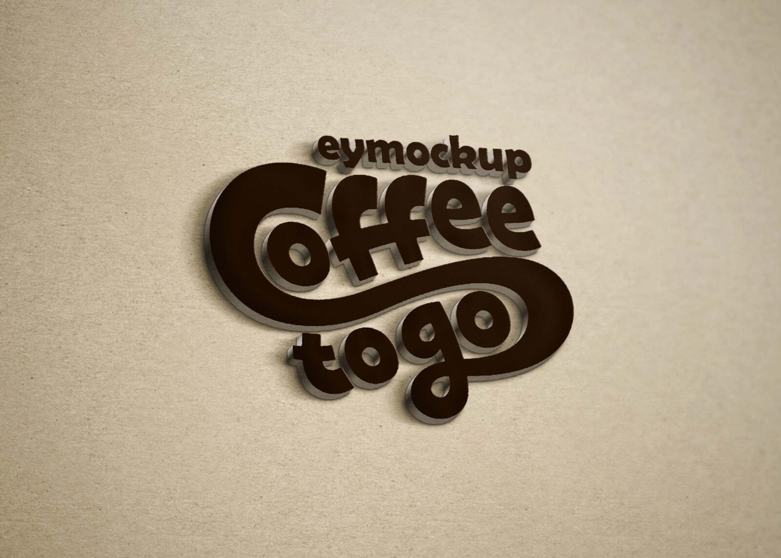 Free Paper Wall 3D Logo Mockup