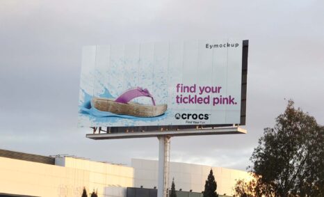 Free Pink Croc Billboard Mockup