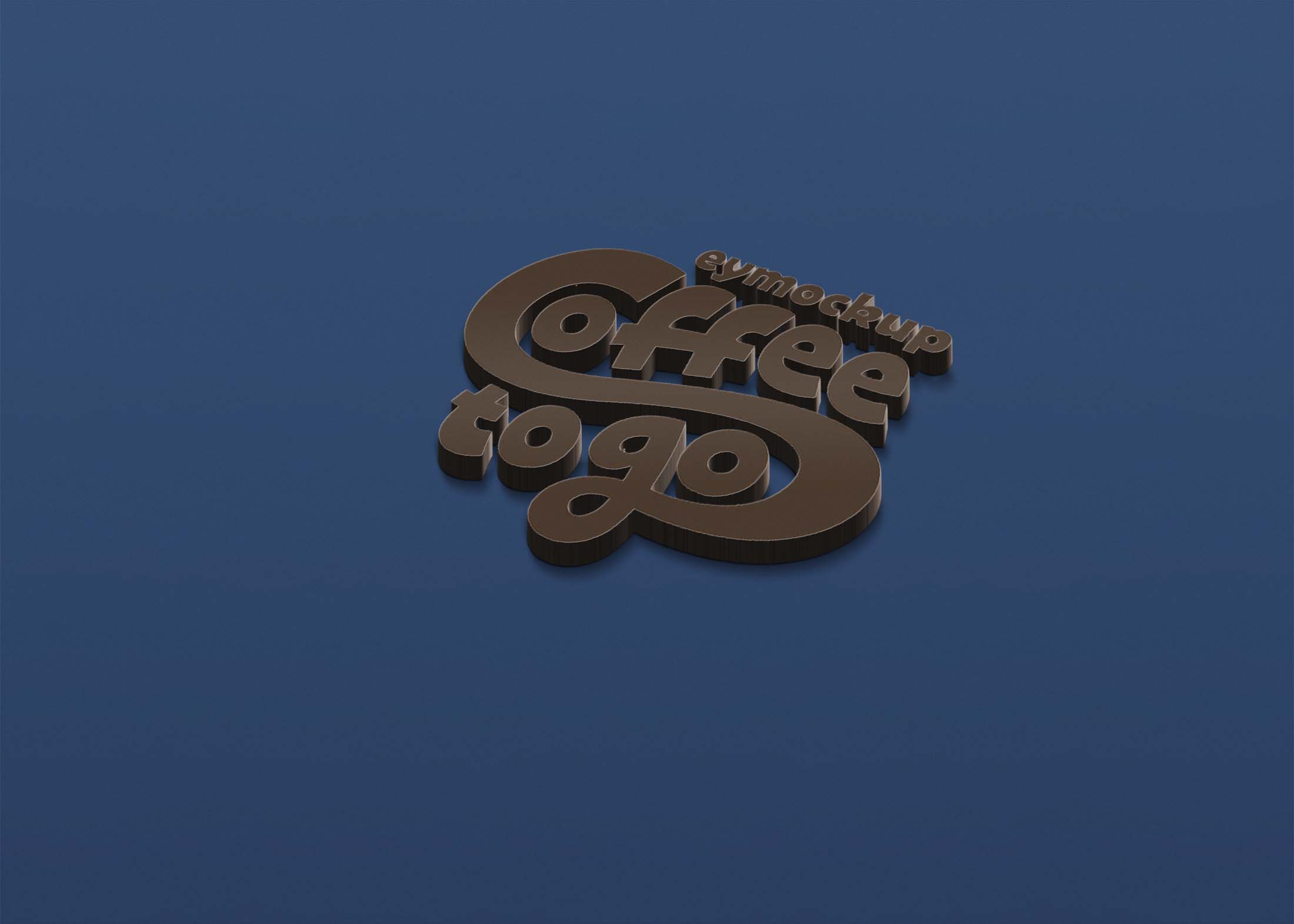 Free Plain Color 3D Logo Mockup