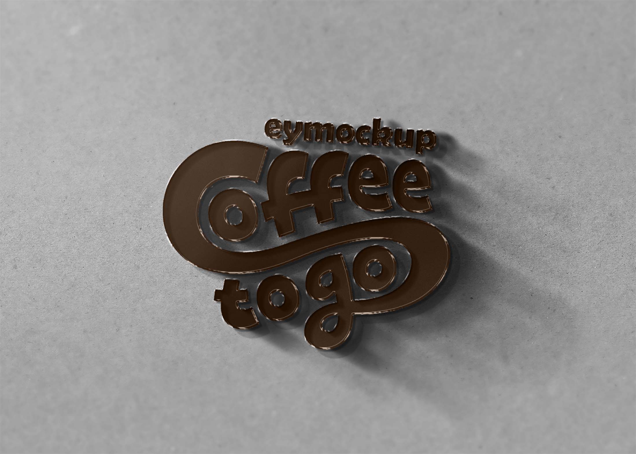 Free Plastic 3D Logo Mockup