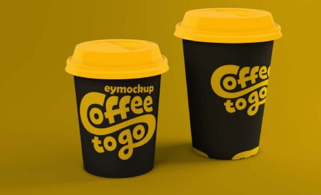 Free Realistic Coffee Cup PSD Mockup