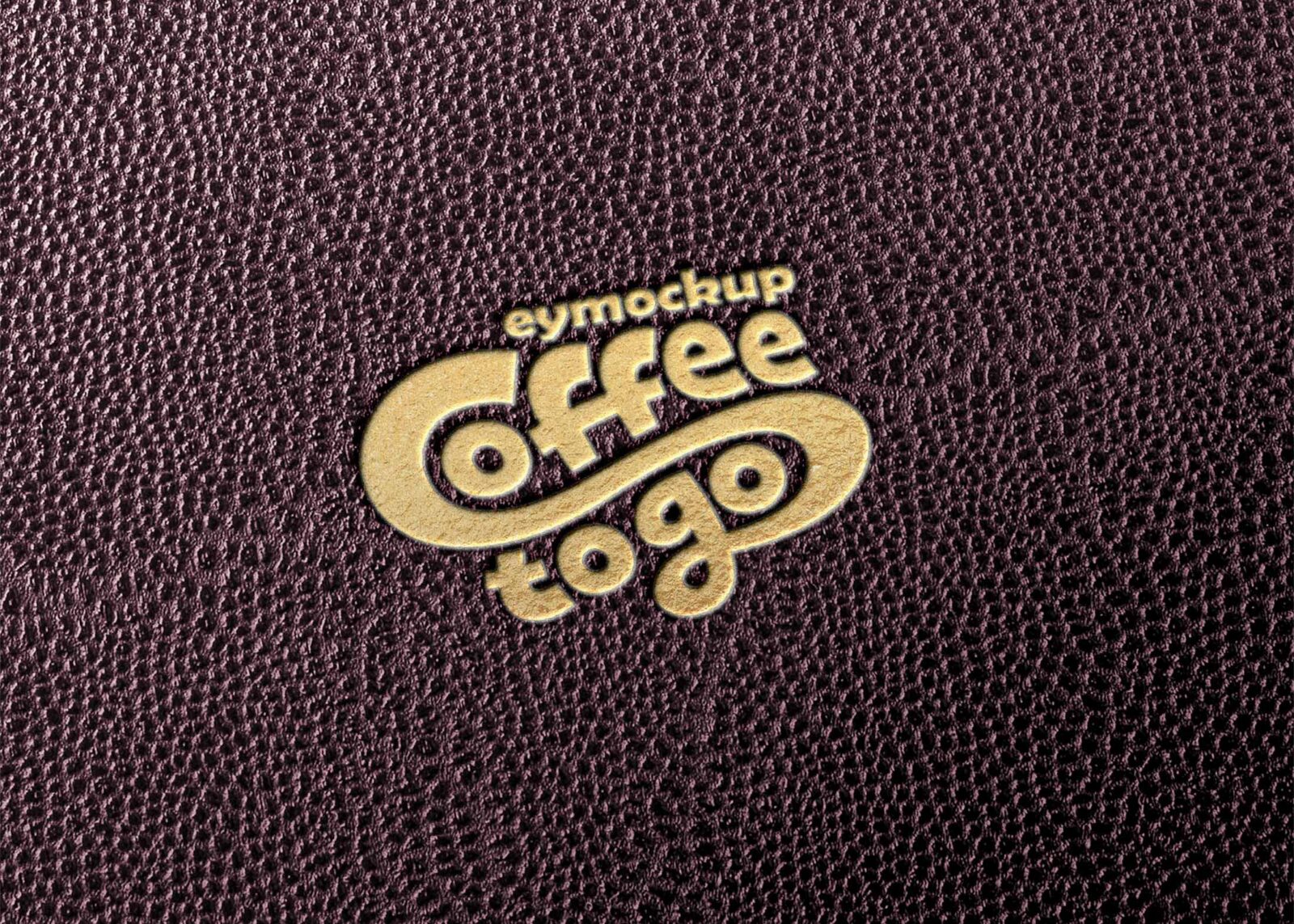Free Realistic Leather Background Logo Mockup