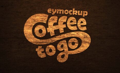 Free Rusted Wood Logo Mockup