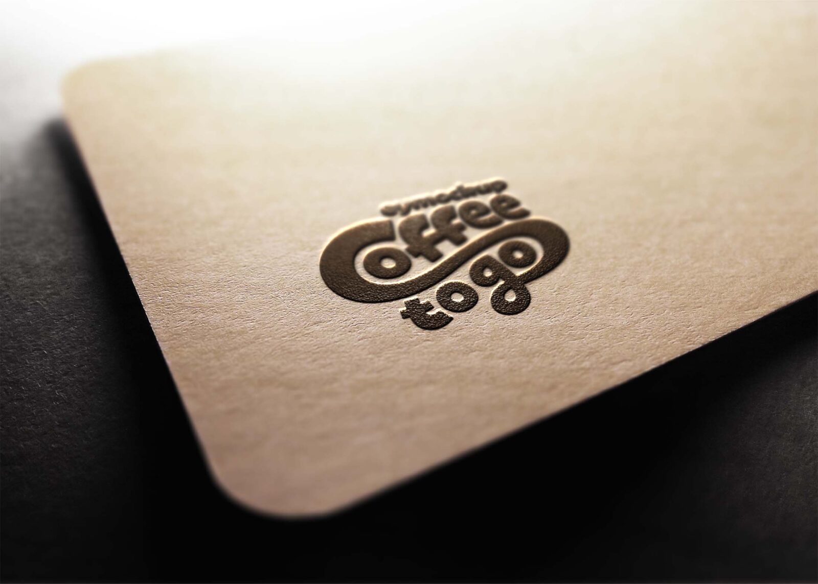 Free Simple Embossed Paper Logo Mockup