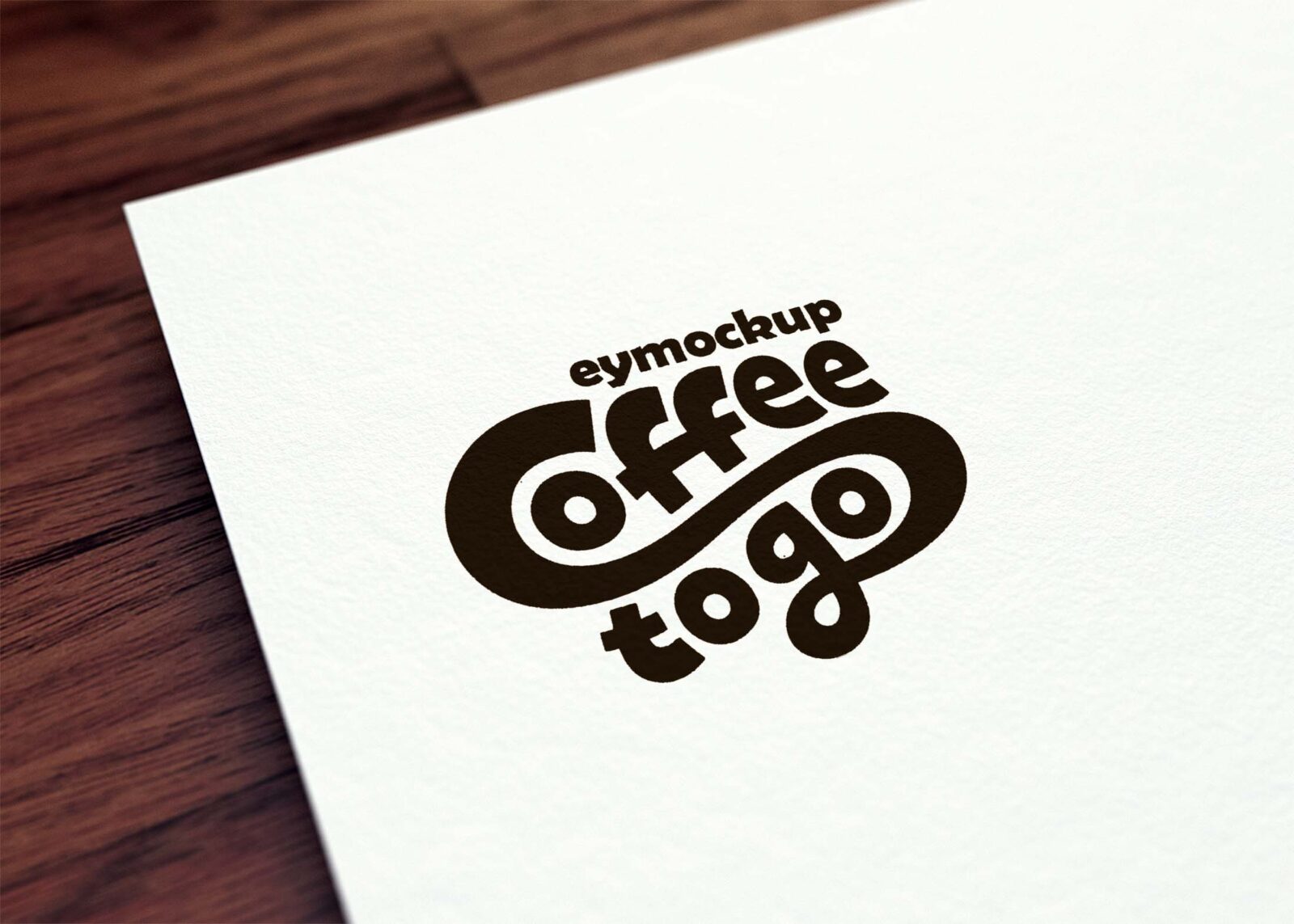 Free Wood Paper Logo Mockup