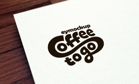 Free Wood Paper Logo Mockup