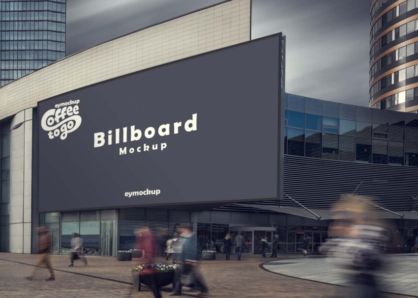 Free ad Billboard Mockup By Eymockup