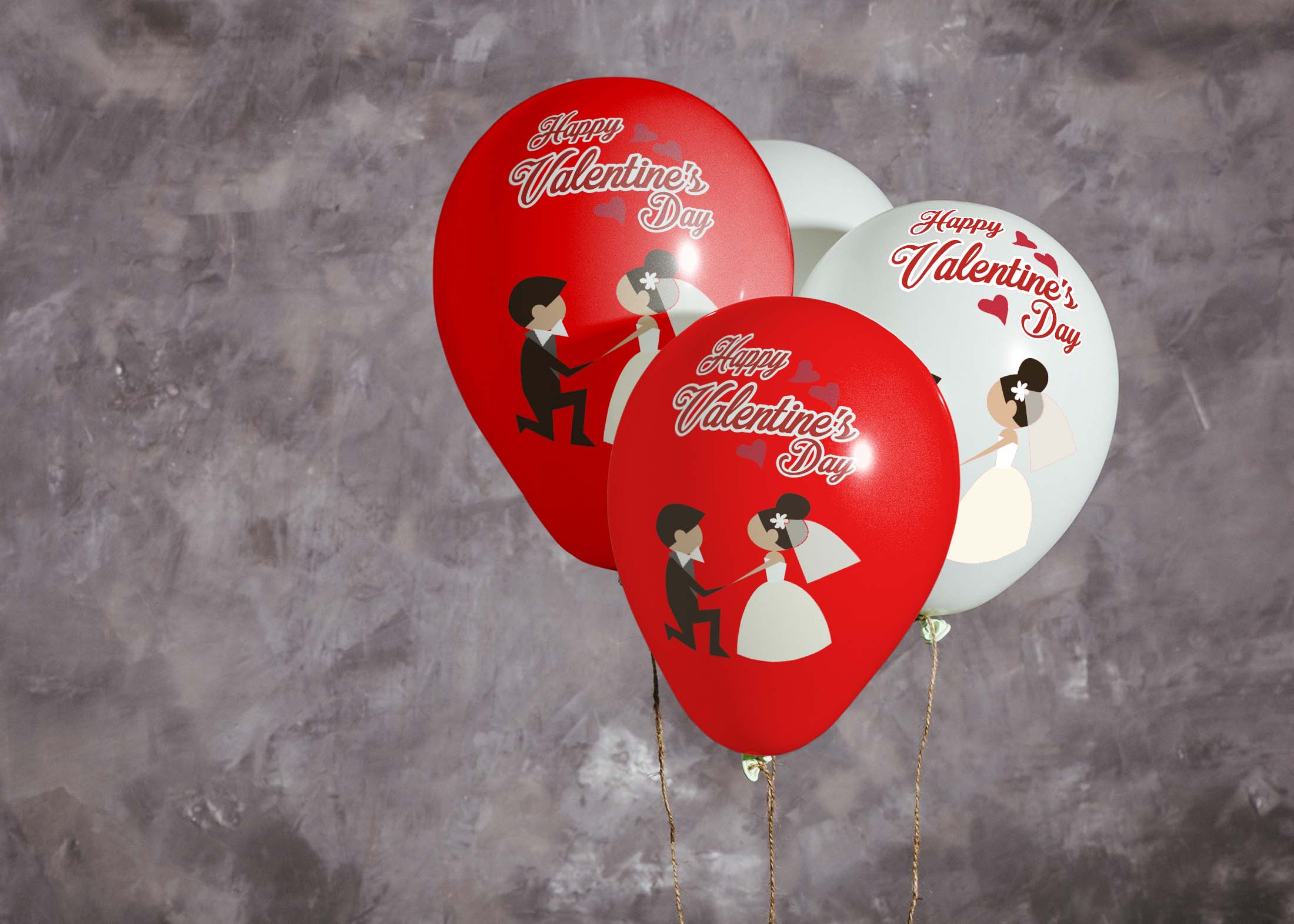 Free Balloon Artwork Mockup