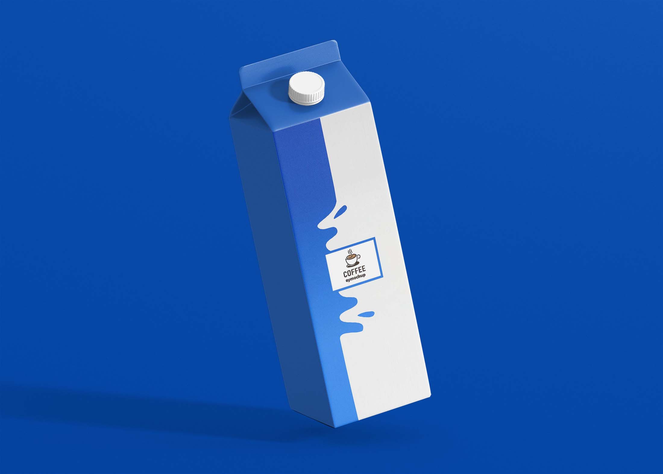 Free Big Milk Packaging Mockup