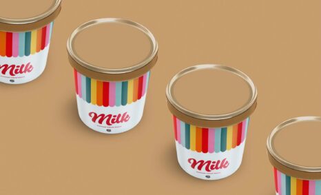 Free Branding Ice Cream Cup Mockup
