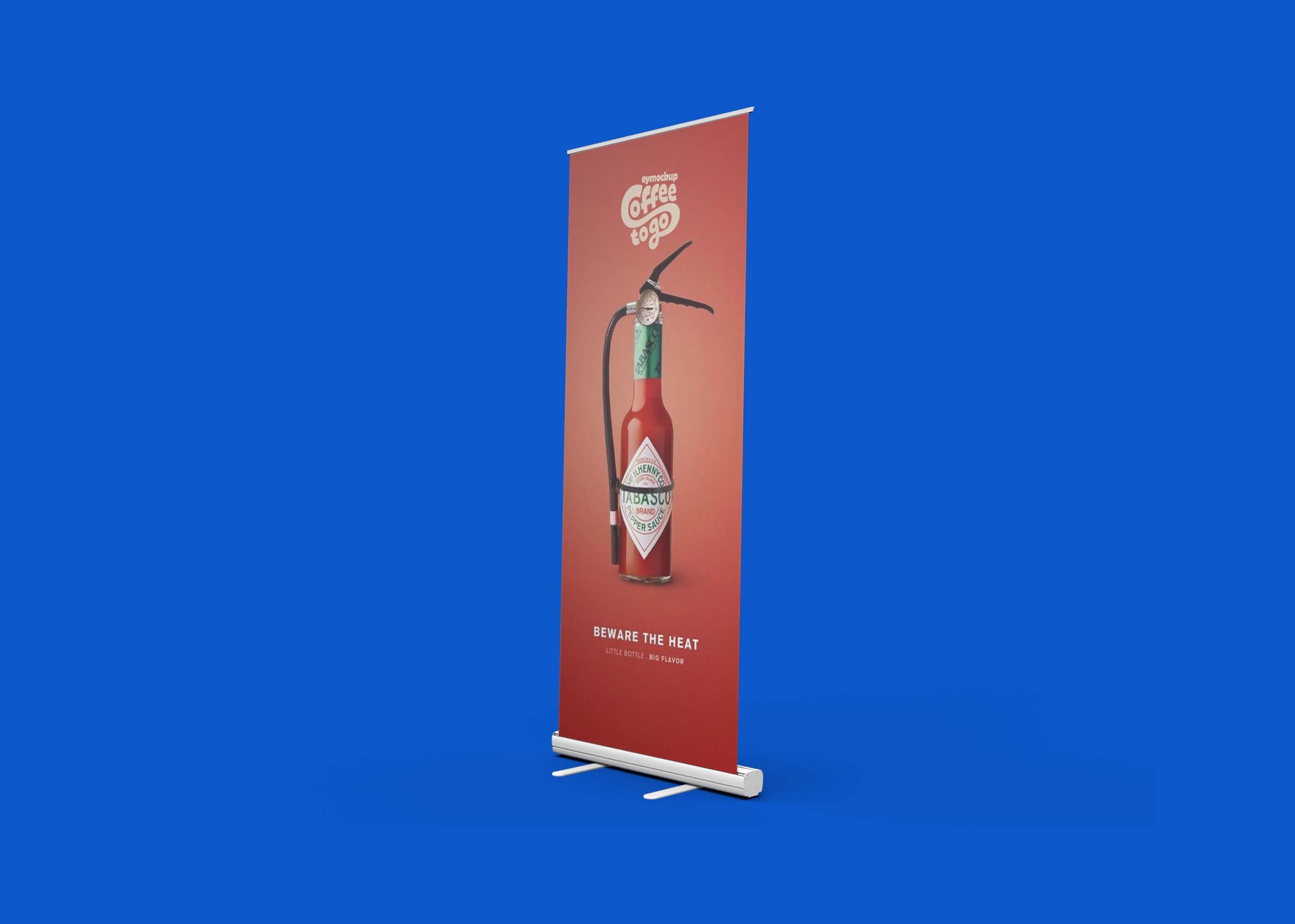 Free Canvas Roll-up Banner Mockup