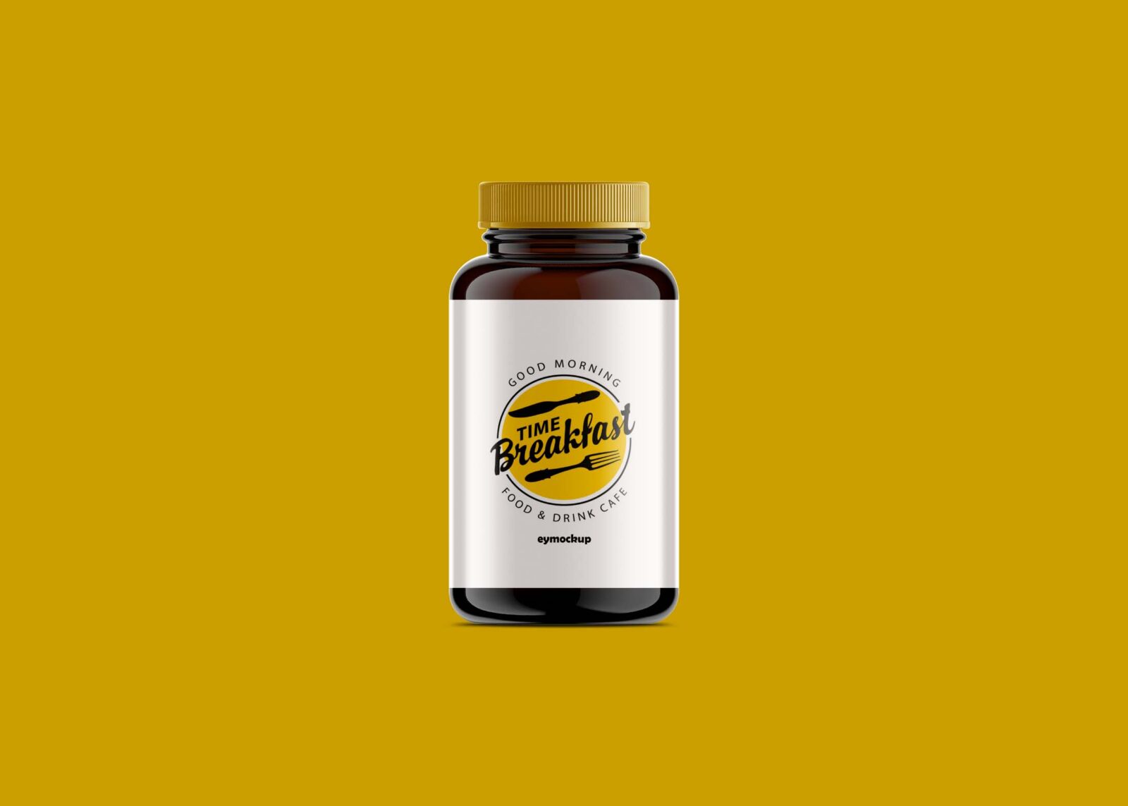 Free Capsule Bottle Mockup