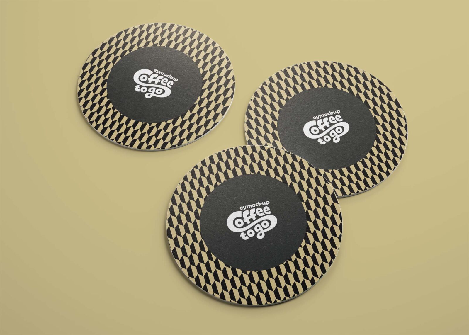 Free Coffee Coaster Mockup