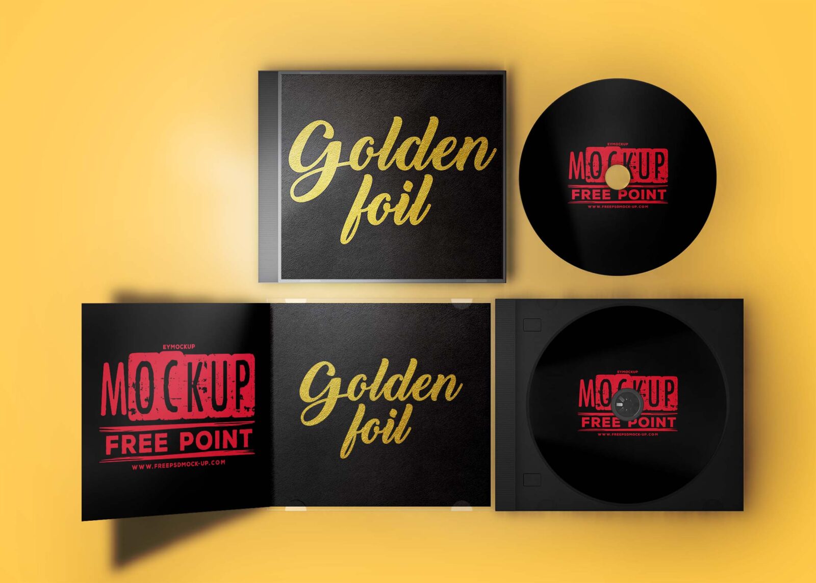 Free Disc Case Branding Mockup