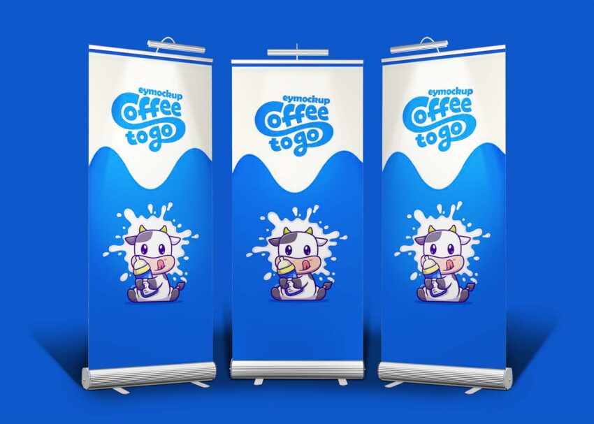 Free Editable Roll-up Banner Mockup