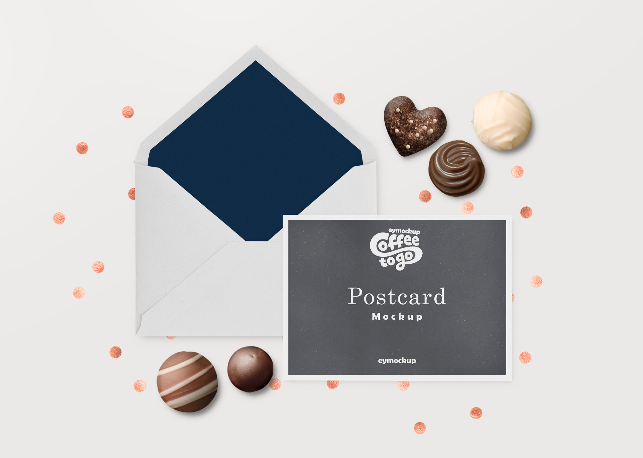 Free Envelope Postcard Mockup