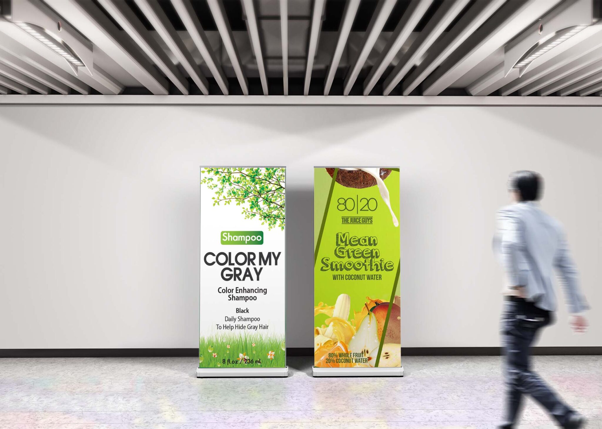 Free Expo Rollup Banner Mockup Freebies Mockup