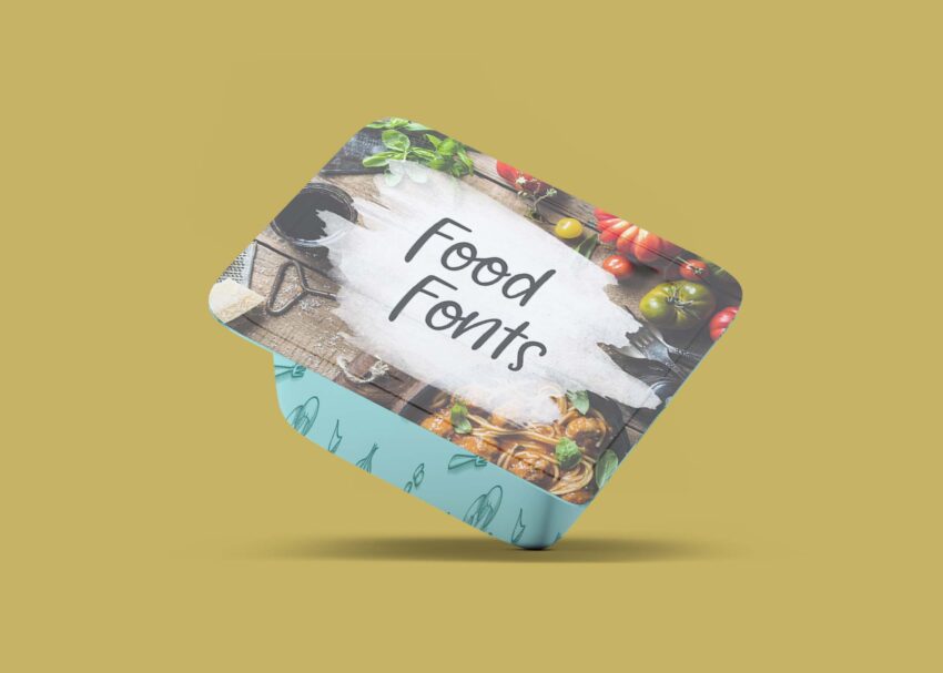 Free Food Packaging Label Mockup