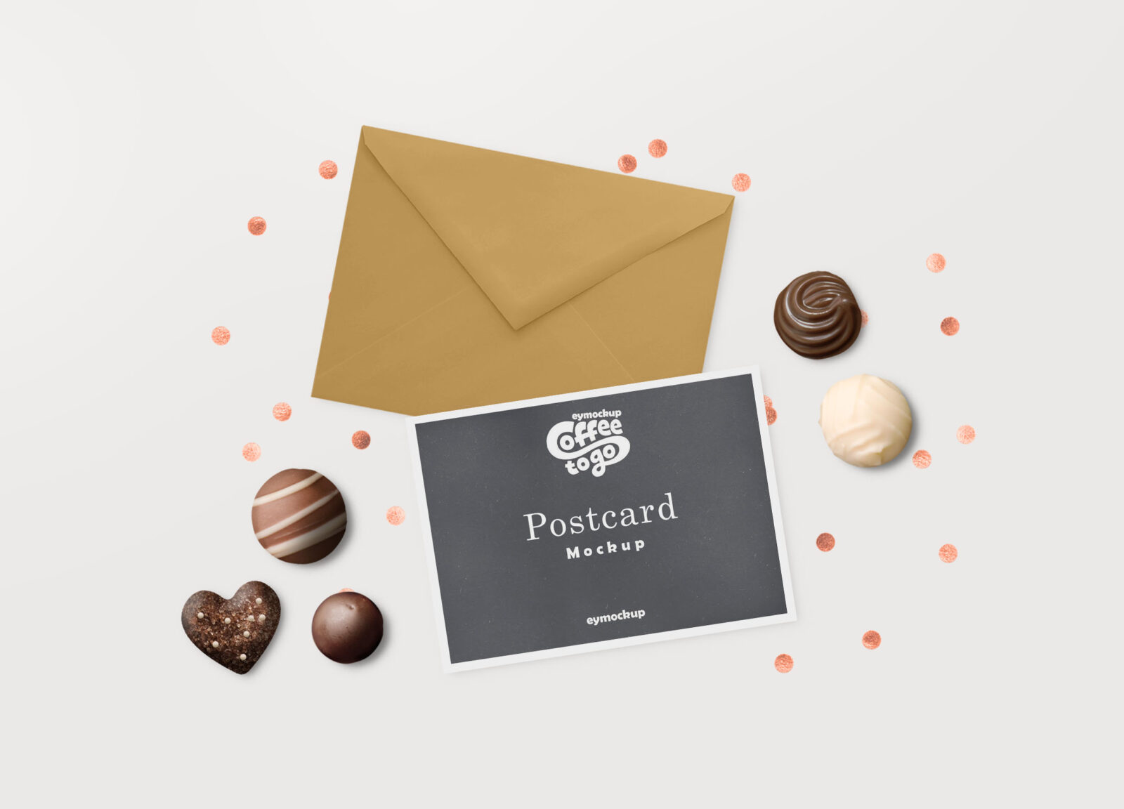 Free Horizontal Postcard Mockup