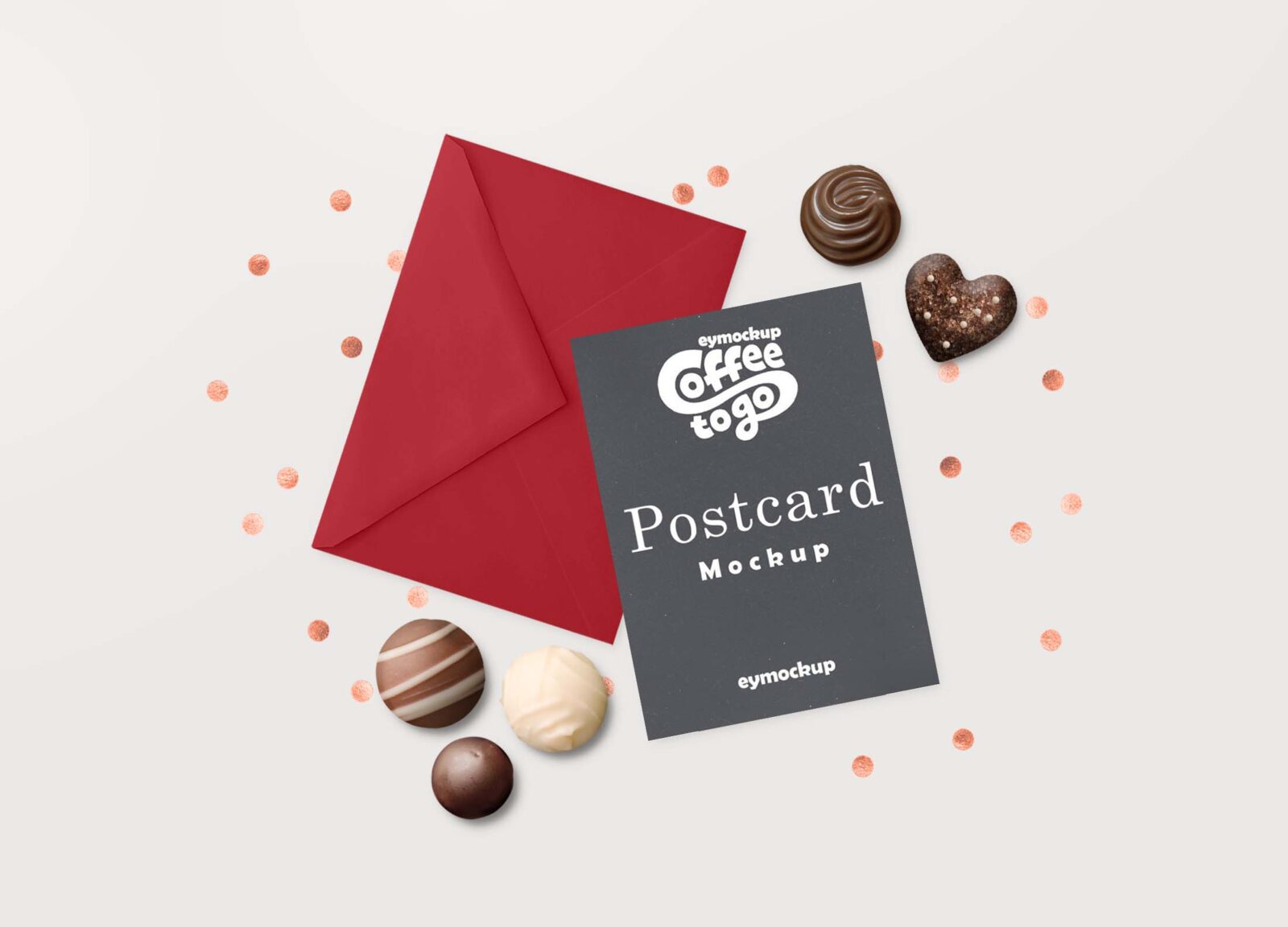 Free Invitation Postcard Mockup