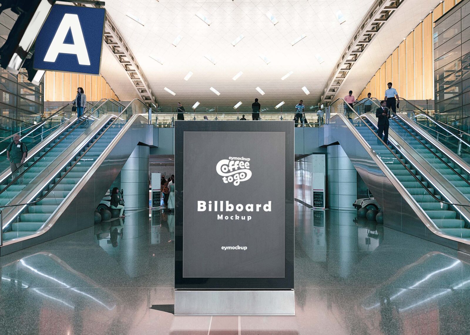 Free Metro Station Poster Mockup