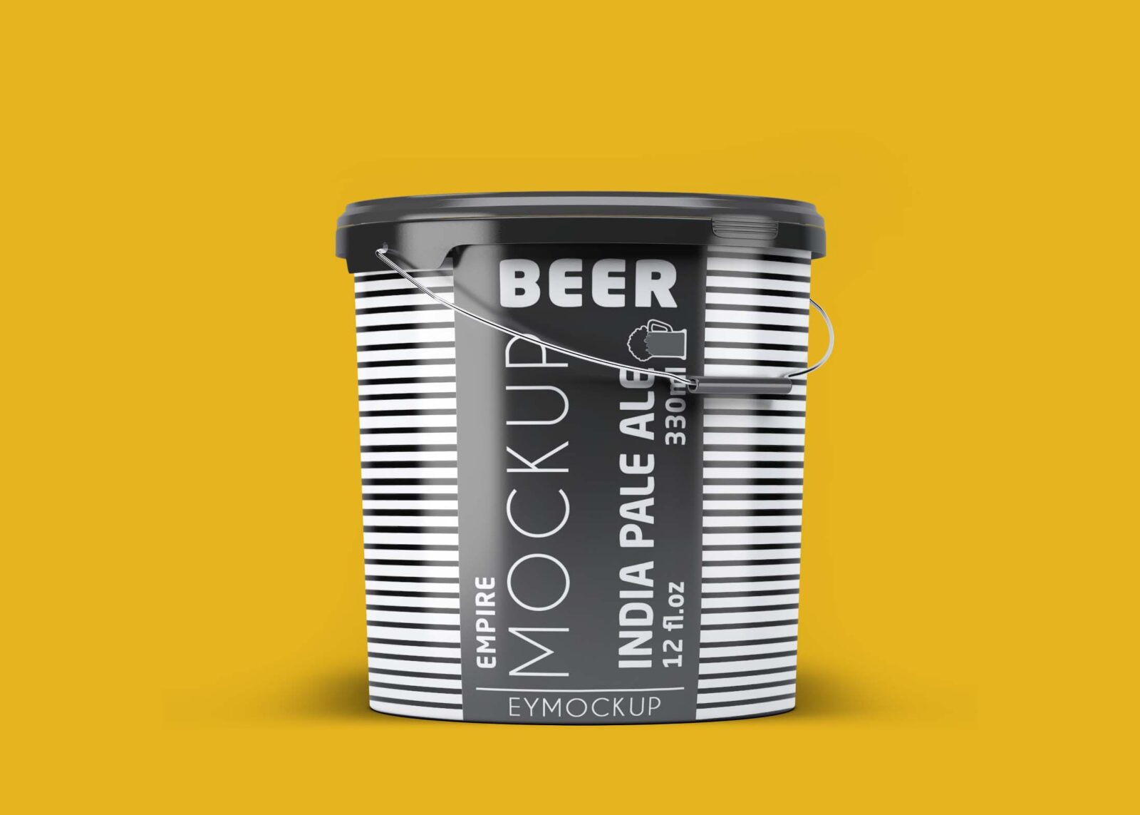 Free Modern Plastic Bucket Mockup