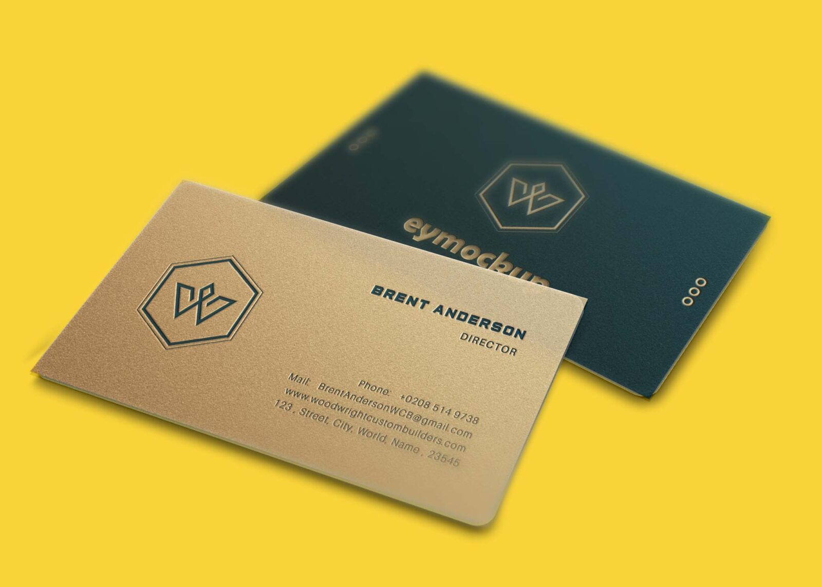 Free Modern Visiting Card Mockup