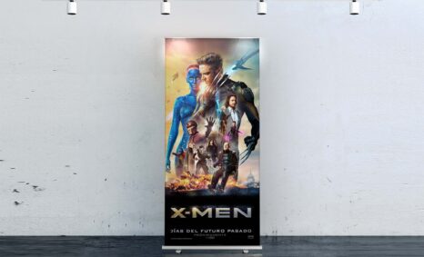 Free Movie Roll-up Banner Mockup