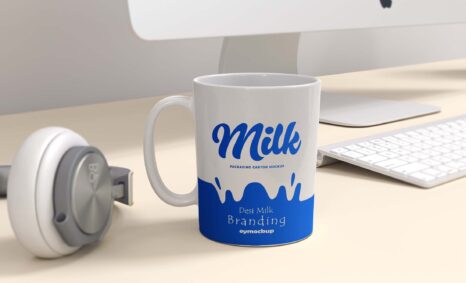 Free Office Tea Mug Mockup