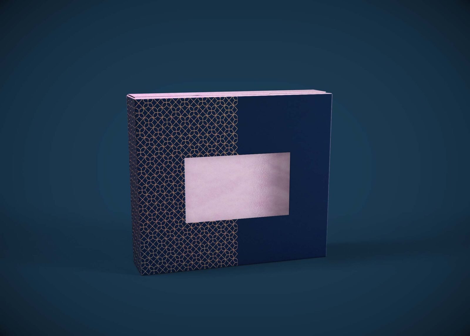 Free Open Window Box Packaging Mockup