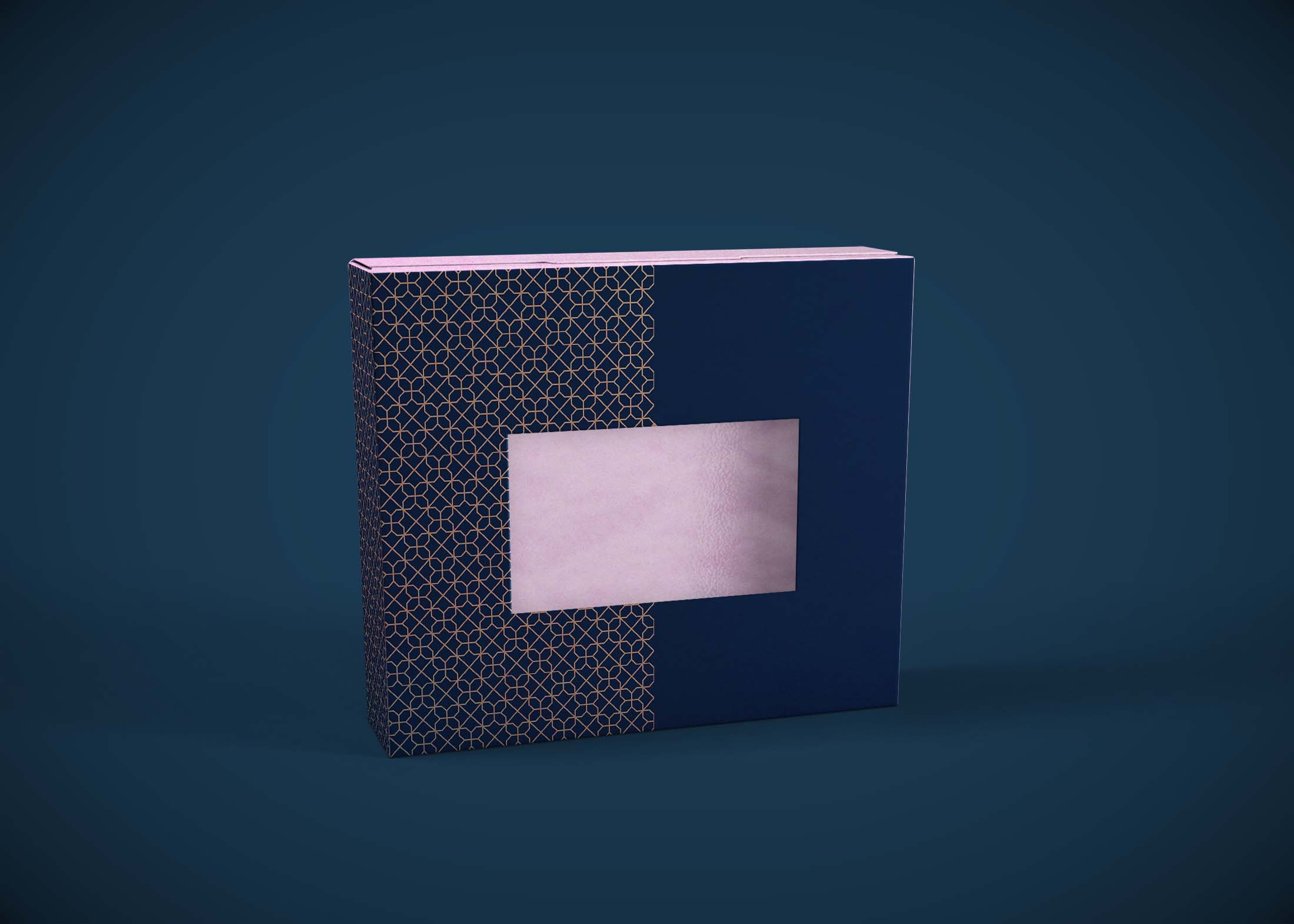 Free Open Window Box Packaging Mockup